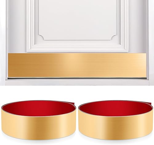 Yaocom 2 piezas de placa de patada de puerta, placa de patada para puerta exterior, interior, placa de zócalo comercial, protectores de puerta