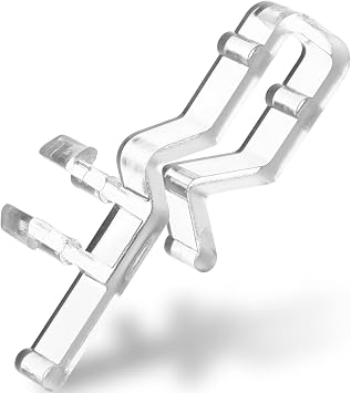 Blind Clips for Valance 1.6 Inch Hidden Channel Window Valance Clips Clear Plastic Replacement Accessories Parts for Horizontal Wood Blinds 10 Pieces