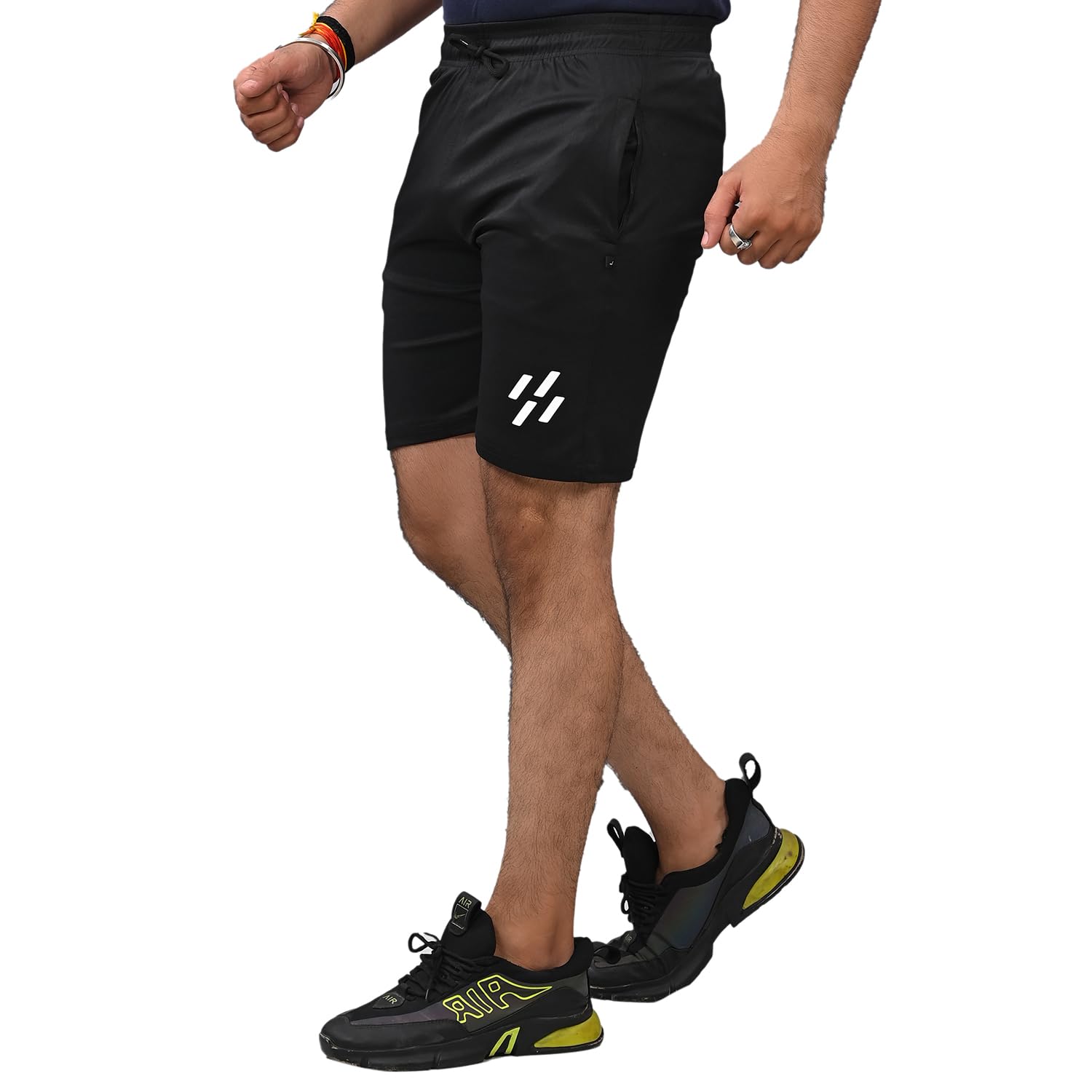 A.A.Fashion Men's Black Sports Shorts Quick Dry Running Gym Activewear Workout Shorts with Elastic Waist (in, Alpha, 2XL, Regular)-image-25