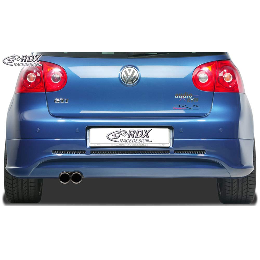 Minigonna posteriore compatibile con Volkswagen Golf V GTI/R Hatchback 3/5-porte 2003-2008 (scarico sinistra) escl. Variant/Plus (ABS)