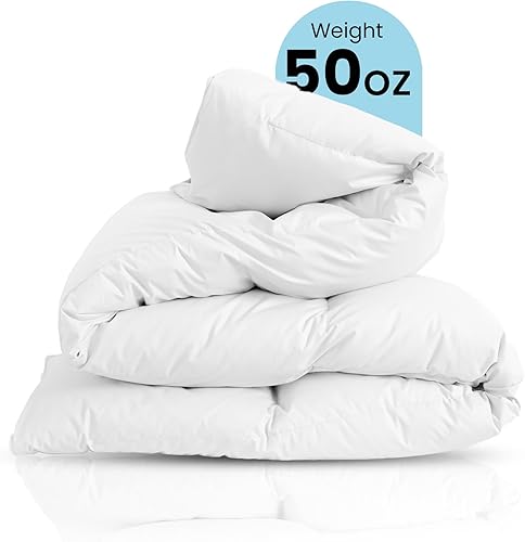 Miniatura 3 de East Coast Bedding Cozy Dream - Edredón de plumón de ganso y plumas, tamaño Queen de 86 x 86 pulgadas, edredón de plumas refrescantes para todas las