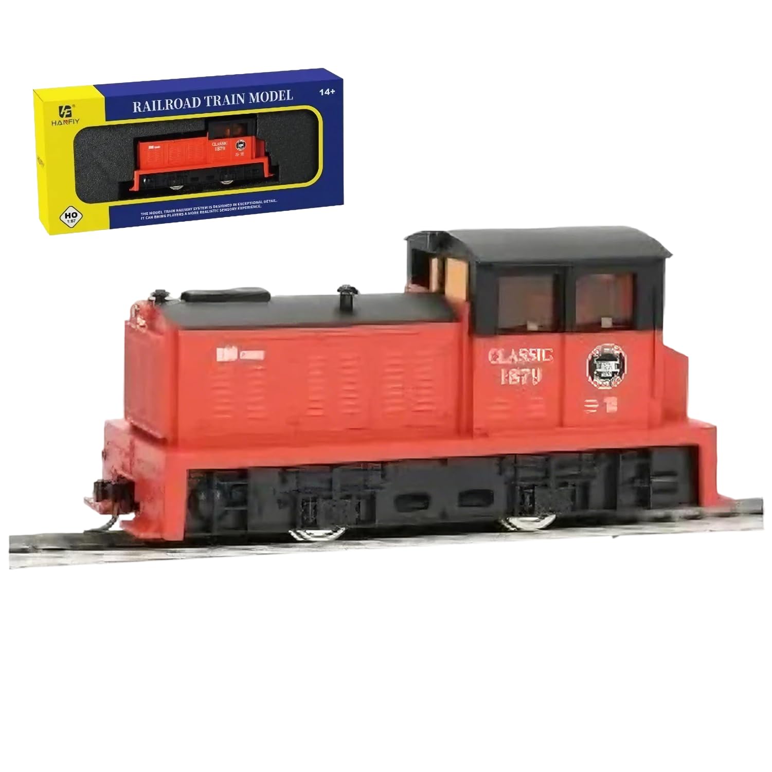 BrickBounty HO Scale Train Locomotive, 1:87 Power Train Locomotive Compatible with All HO Model Railroads, Collection for Miniature Model Train Enthusiasts (96000)