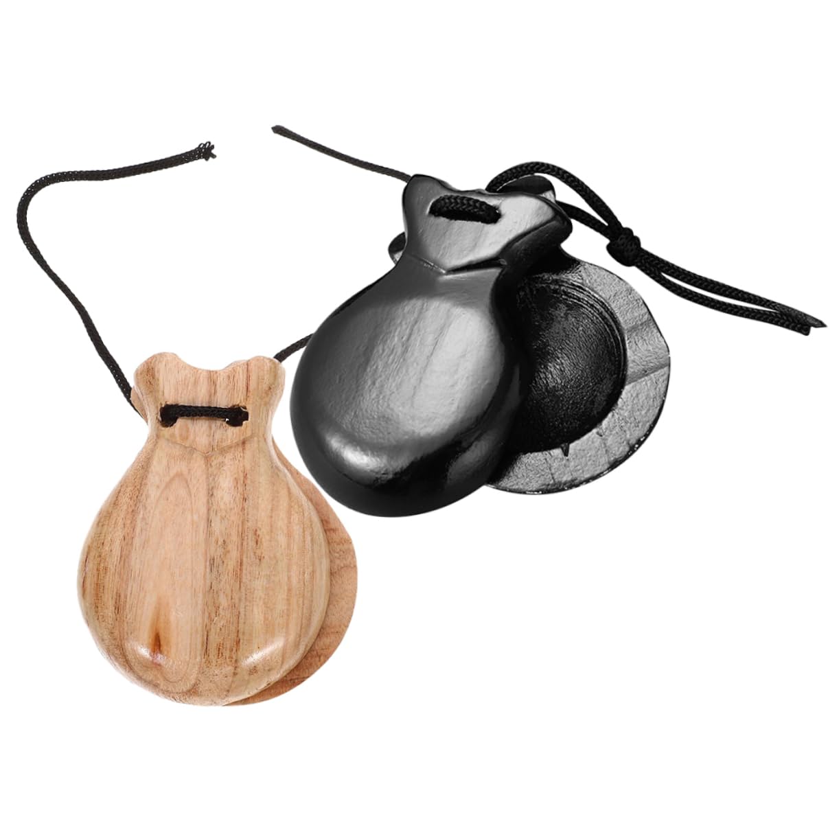 SUPVOX 2pcs Wooden Castanets Handheld Percussion Instruments for Adults Spanish Dance