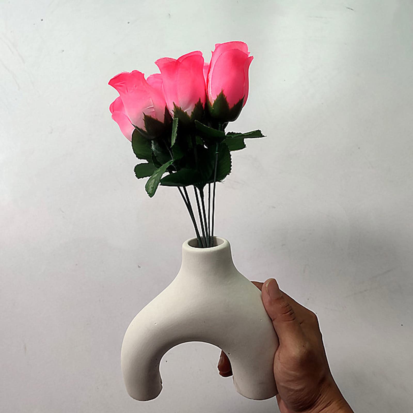 Moule en résine époxy en forme de U, moules en silicone pour la fabrication de vases, porte-stylos, œuvres d'art, décoration de la maison, ensemble de moules en moulage époxy, fleurs