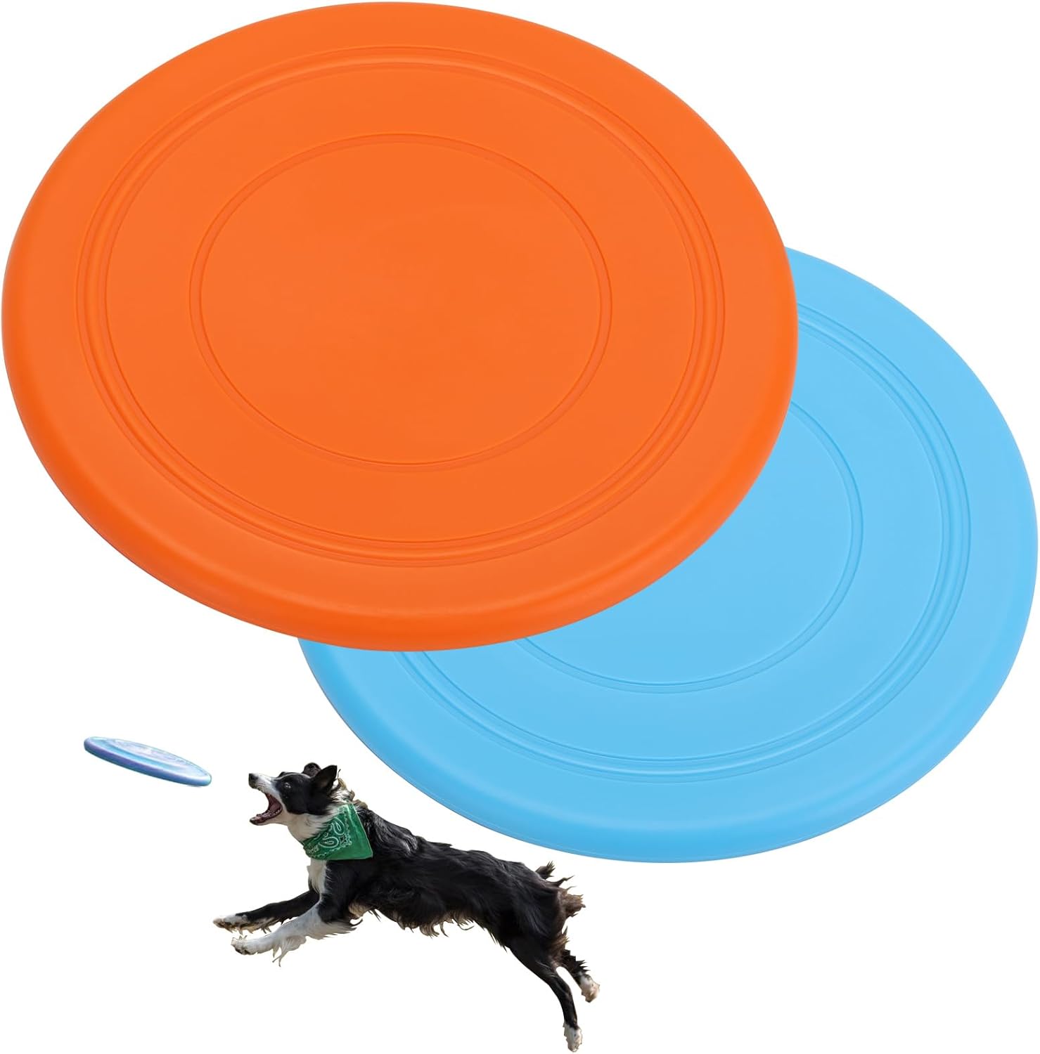 Pet Supplies Foamia Frisbee Dog Toy 2Pcs Rubber Frisbee for Dogs