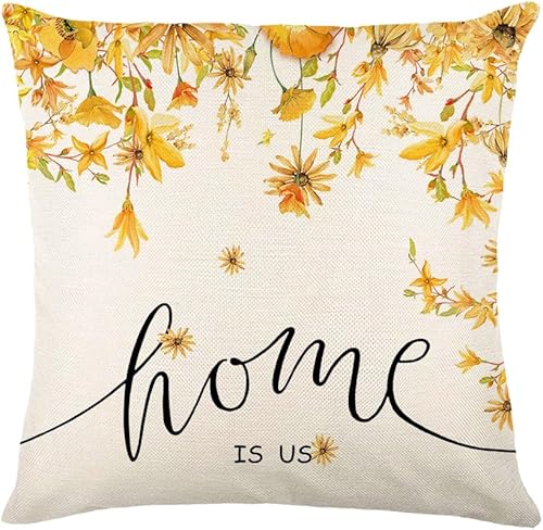 Miniatura 6 de advozcate Juego de 4 fundas de almohada de lino de 18 x 18 pulgadas, para sofá, casa rural de Acción de Gracias, decoración de otoño