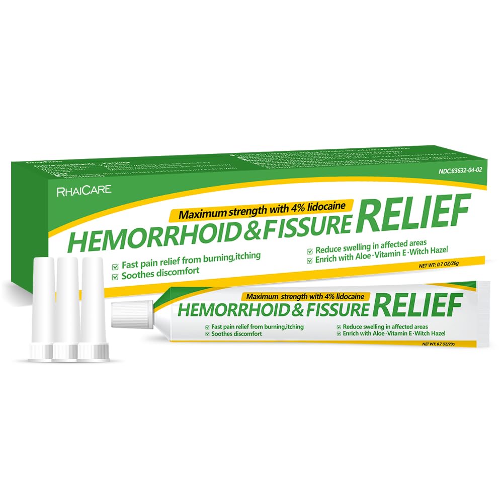 Hemorrhoid and Fissure Cream,Hemorrhoidal Ointment for Fast Acting Itch, Swelling, and Maximum Strength Pain Relief（1 Pack — Amazon image 4