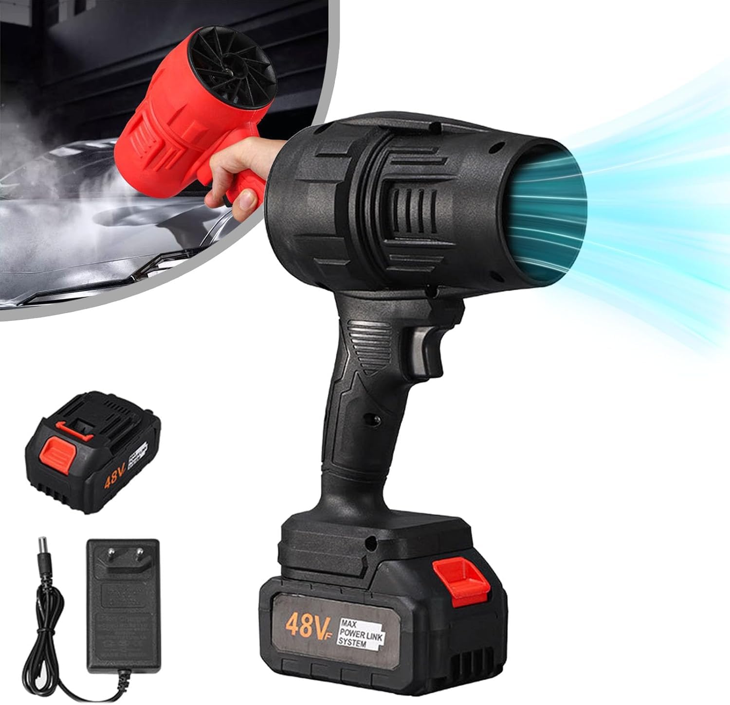 EliphonTowne Sèche-Linge Portable Voiture - Souffleur Turbo Haute Puissance Avec Batterie