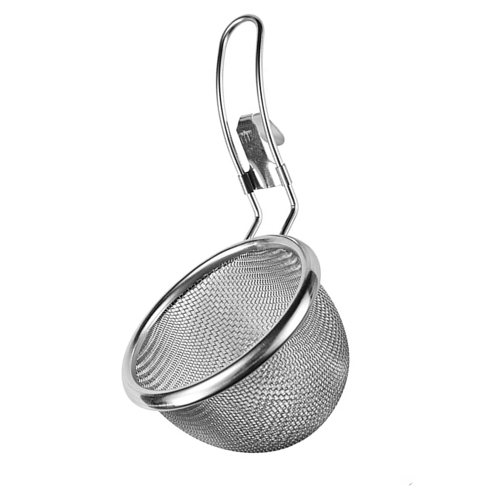 Jazuaiao Stainless Steel Strainer Fine Meshes Filter for Oil Soup Cooking Utensils Ergonomic Handle Colander Kitchen Gadget Stainless Steel Skimmer with Hook