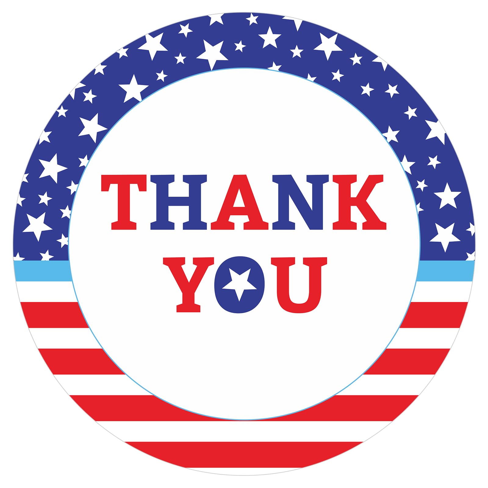 Thank You Stickers Patriotic Stickers - 480Pcs 1.5 Inch Self-Adhesive Round American Flag Sticker for Envelopes Seals, 4th of July Memorial Day Party