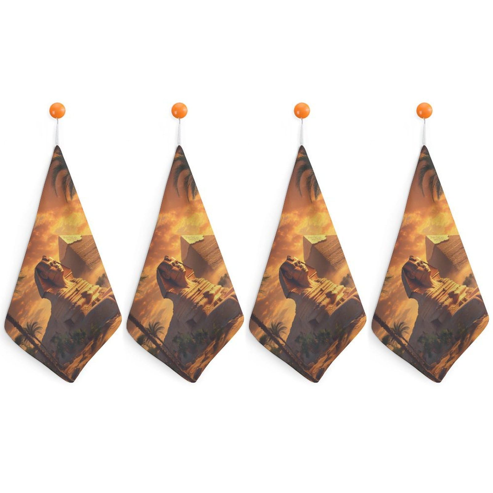 TXFBTRFSA Pyramids Egypt Hand Towels with Hanging Loop Kitchen Towel Handkerchiefs Cleaning Cloths