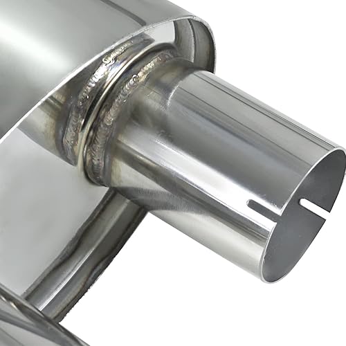 Miniatura 7 de Spec-D Tuning Sistema Catback de escape de acero inoxidable con punta quemada de doble inclinación compatible con Ford F150 V6 V8 2004-2008 4.6L 5.4L