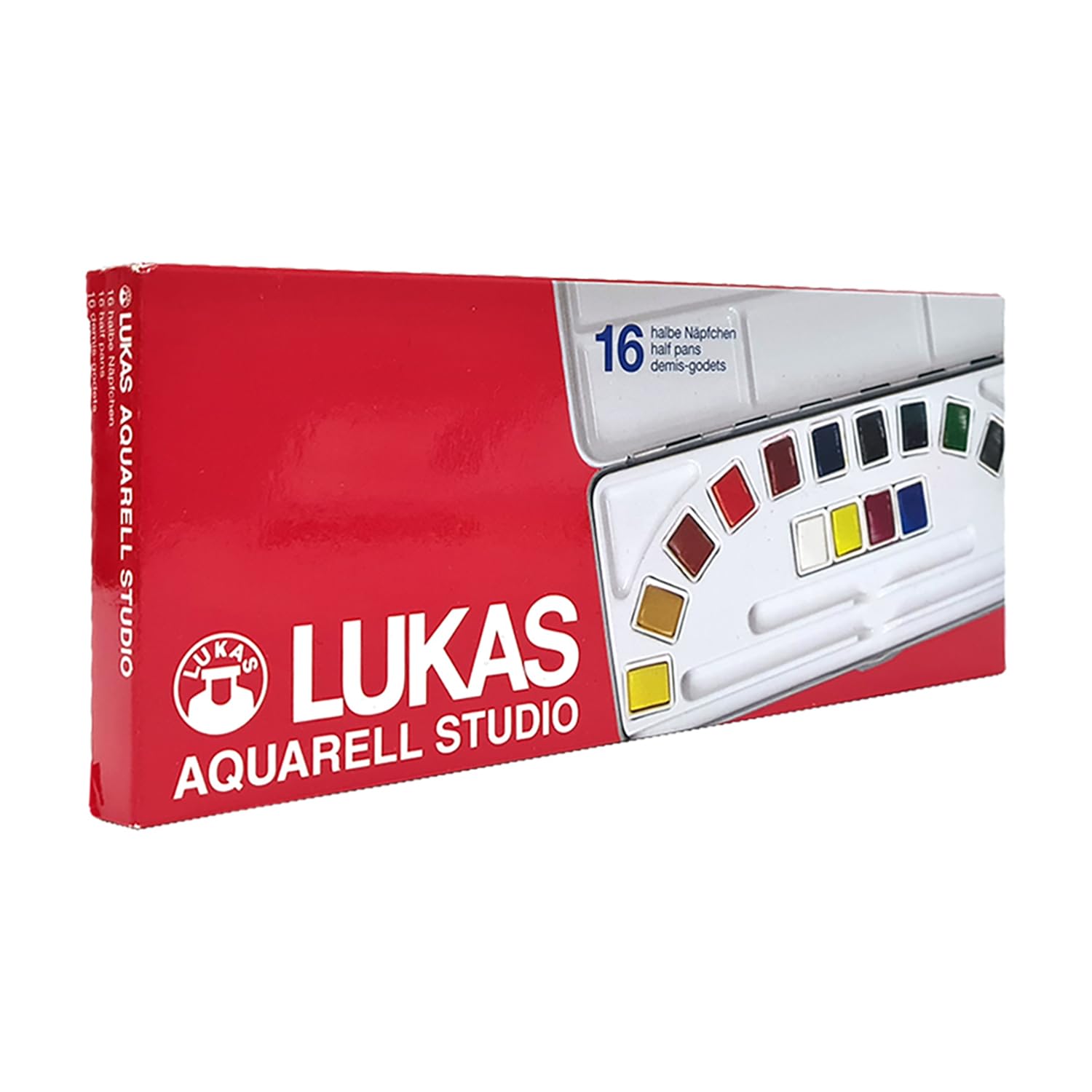 LUKAS Studio Aquarell Set, 16 x Half Pans in Assorted Colours, For Entry-Level Professional & Student Watercolour Artists - Image 3