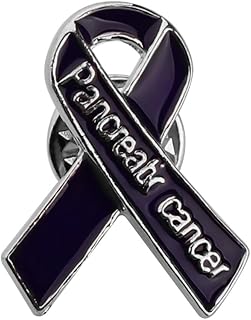 Pancreatic Awareness Gift Pancreatic Purple Ribbon Pin Pancreatic Enamel Cancer Support Jewelry