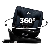 Kinderkraft I-GROW Car Seat, I-SIZE 40-150 cm, Isofix, Baby Car Seat, for Children, Adjustable, Saddle, RWF, FWF, Universal Car Seat, 360º, Group 0+, 1, 2, 3, 0-36 kg, Black