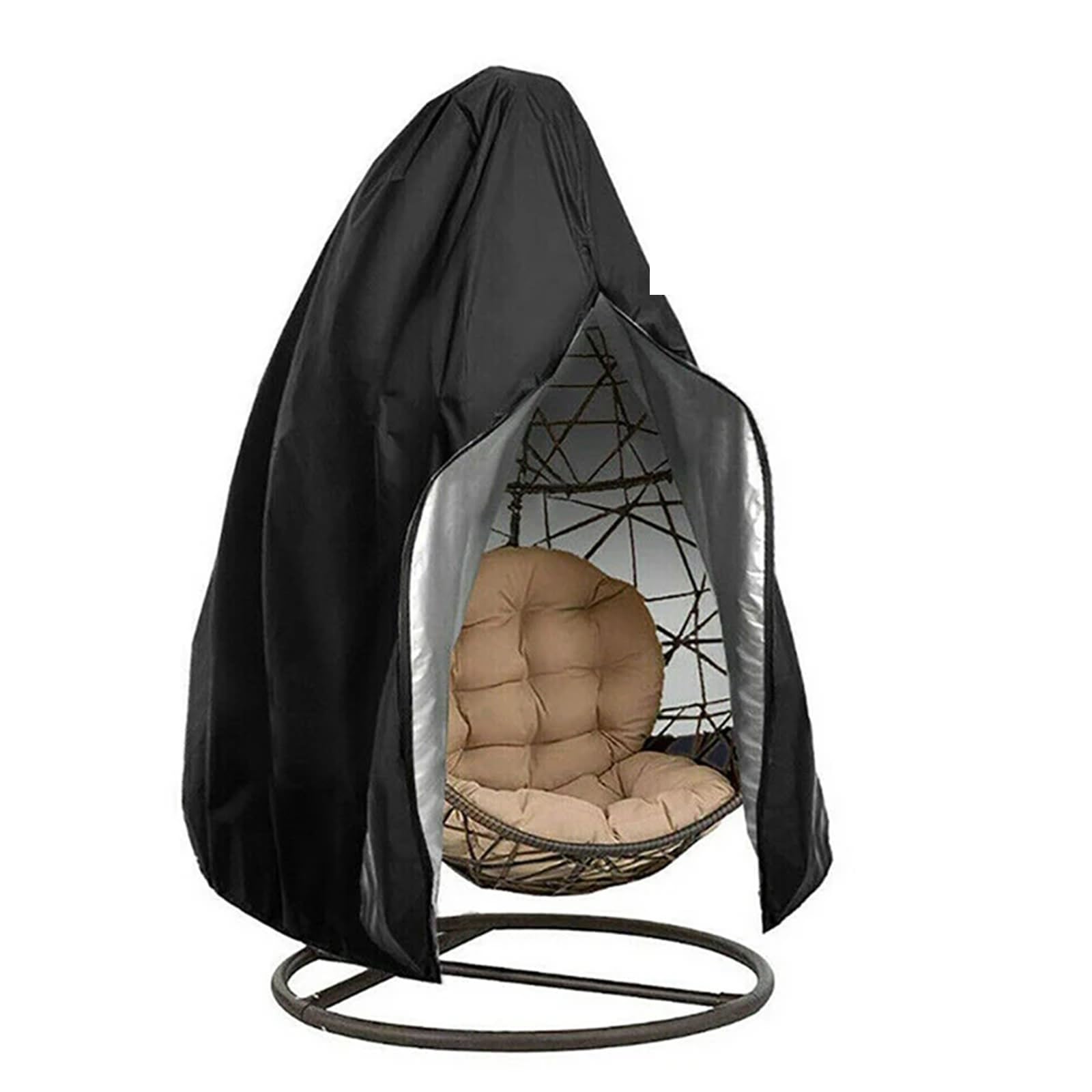 Gcyeidma Black-230X200cm Egg Chair Cover Egg Swing Hanging Garden Patio Chair Cover For Home(Black-230X200cm)
