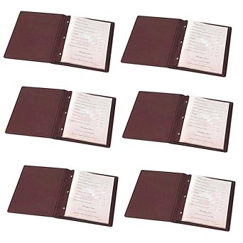 NJ Restaurant Leather Menu Covers Holders screw fitting 9x12