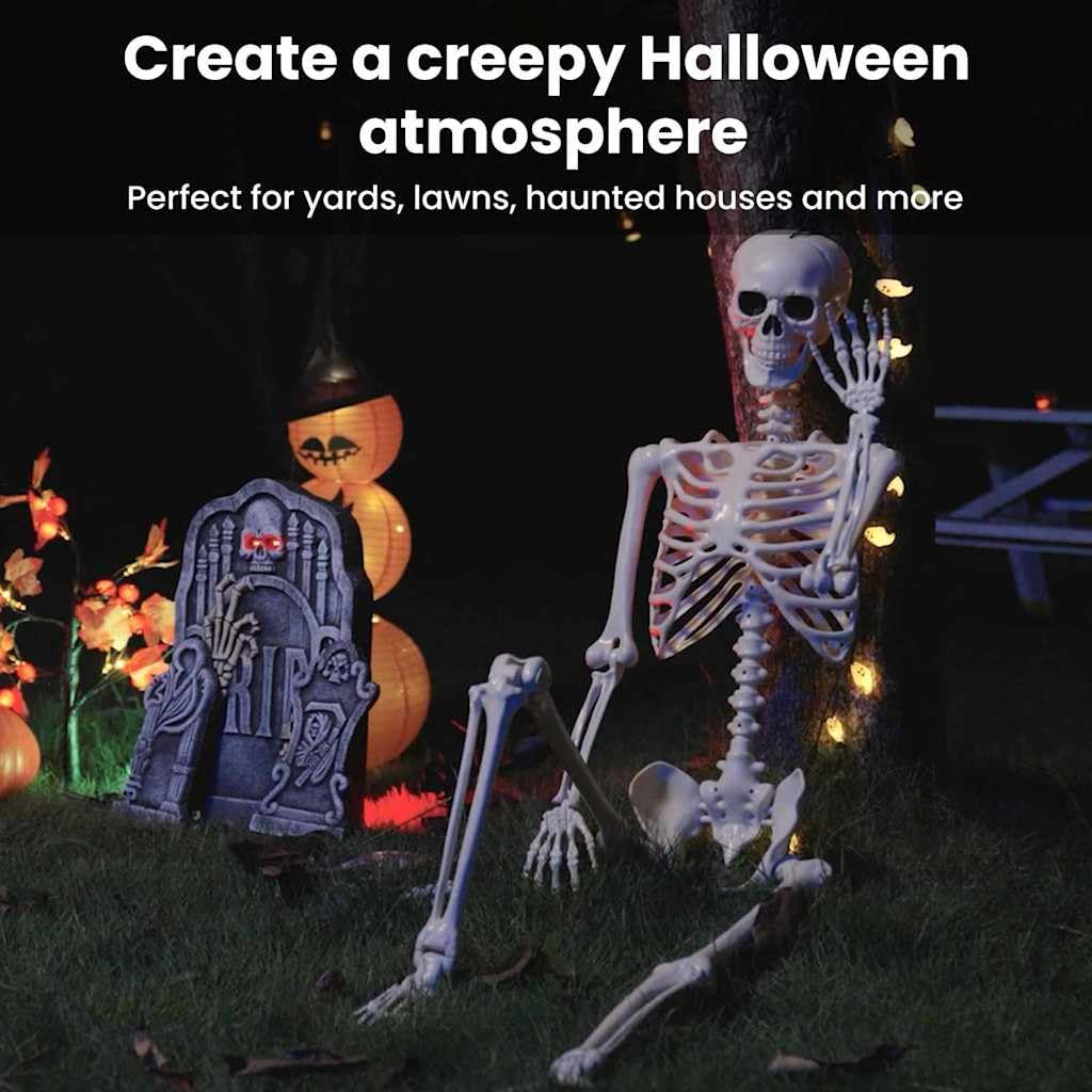 vidaXL Scheletro di Halloween 2 pz Bianco 85 cm PVC
