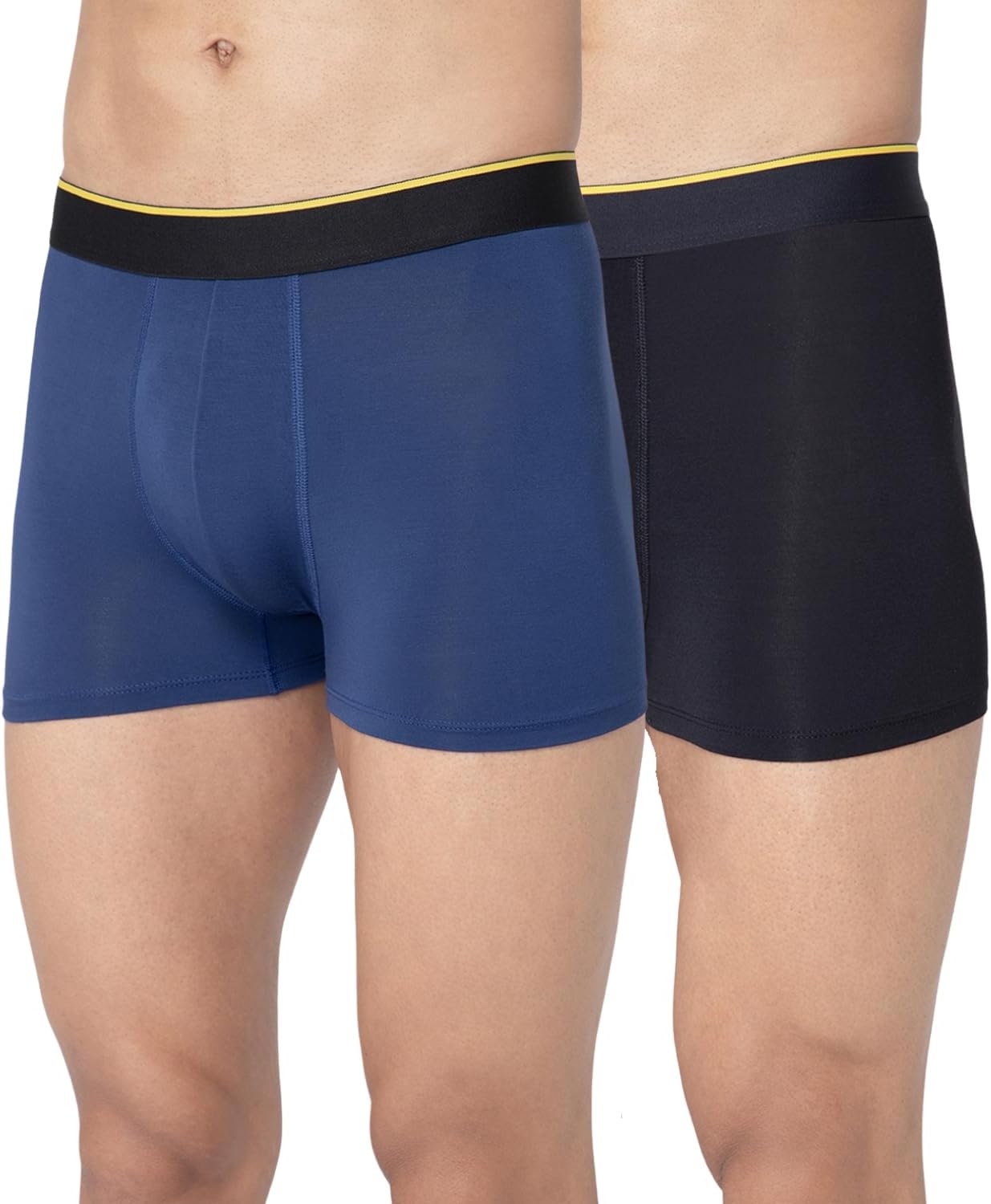 Micro Modal Trunks Underwear for Men – Ultra Soft & Breathable, 3 X Softer Than Cotton, Stretchable for Ultimate Comfort & Style, Combo Pack of 2 (A Shark Tank Product)