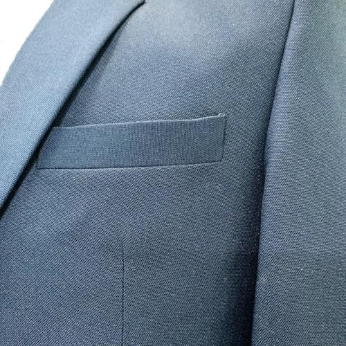 Image of Men's Formal Blazer, Black and Blue, Matty Fabric, Single Breasted, Smart Casual Style