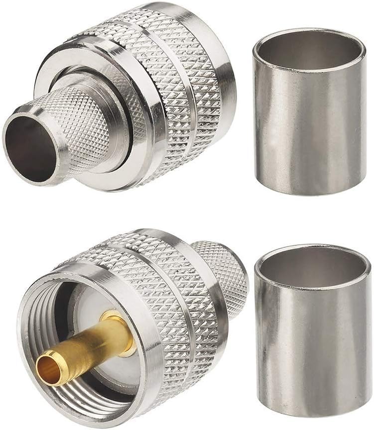 Conector PL259 Macho para cable LMR-400 RG-213, 2 piezas