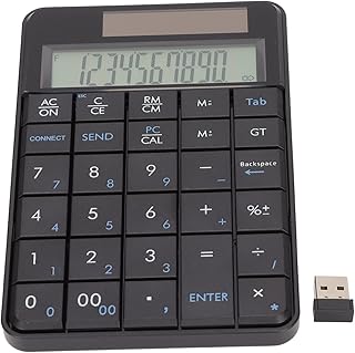 Teclado numérico, calculadora Teclado numérico Função calculadora Design ergonômico Painel solar 29 teclas para escritório para banco para