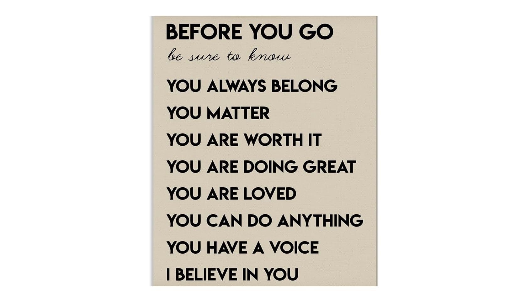RNUMLIGH Counseling Office Wall Decor: Mental Health Affirmations Poster, Inspirational Art for Therapist, Psychologist & Nurse Office(Framed,12x18inch(30x45cm))