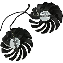 2pcs/ lot Graphics Card Cooling Fans Suitable for MSI RTX 3050 3060 3060TI 3070 Ventus 2X RX 6600 6600XT 6650XT 6700XT 6750XT MECH 2X Series Desktop PLD10010S12HH 95mm 12V 0.40A 4Pin 2pcs