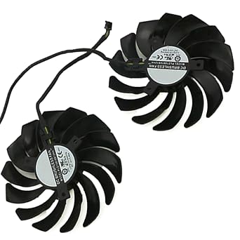 2pcs/ lot Graphics Card Cooling Fans Suitable for MSI RTX 3050 3060 3060TI 3070 Ventus 2X RX 6600 6600XT 6650XT 6700XT 6750XT MECH 2X Series Desktop PLD10010S12HH 95mm 12V 0.40A 4Pin 2pcs