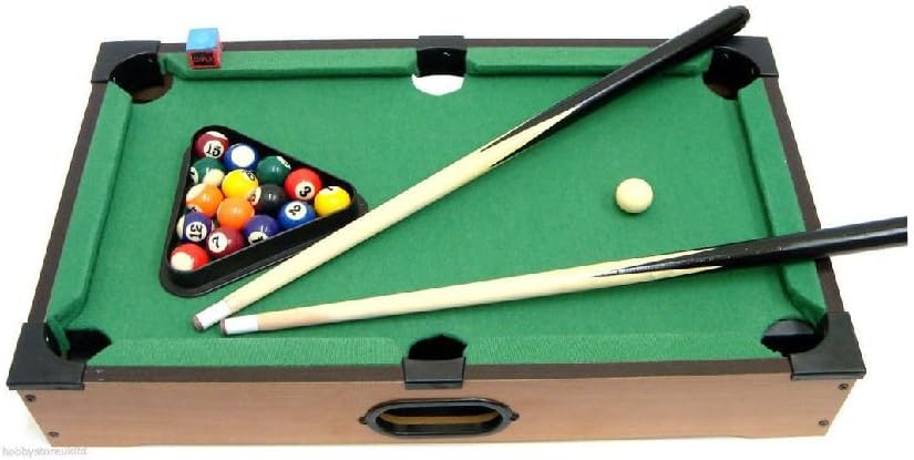 NEW Kids Mini Desktop Pool Table Set Billiard Table Tabletop Pool Table 20pc Set