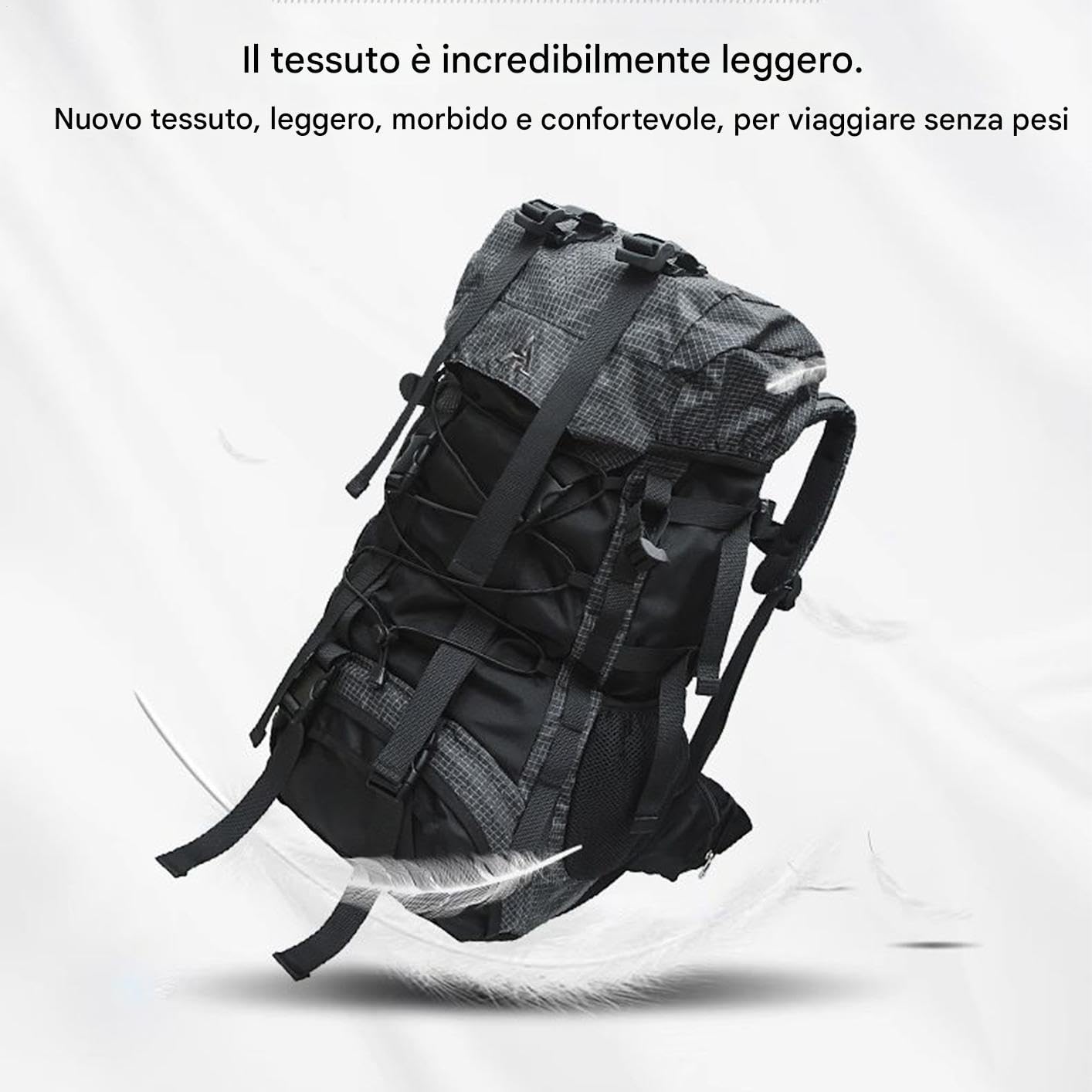 Plecaki Turystyczne Ze Stelażem Wewnętrznym 60L wodoodporny survivalowy | Wodoodporna Torba Biwakowa Do podróży, kempingu, trekkingu, sportów outdoorowych, fitnessu, kolarstw