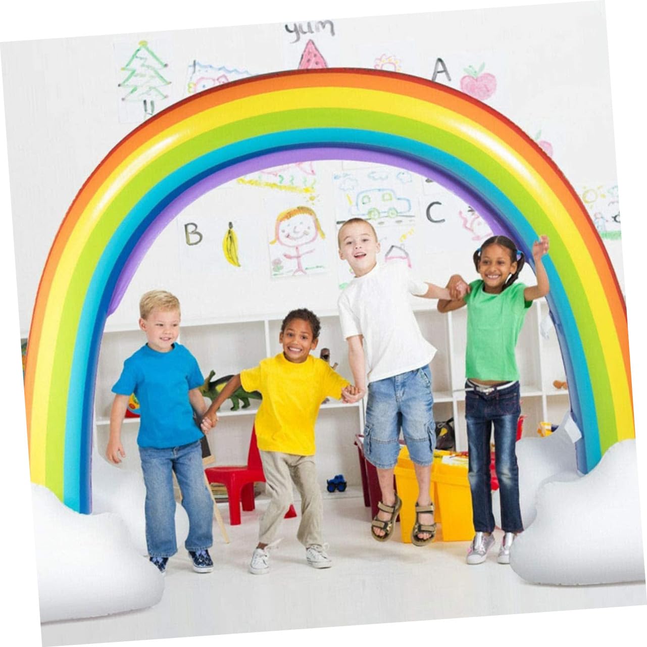 Juguete de Aspersor Arcoíris Inflable PVC 1 Pieza para Niños