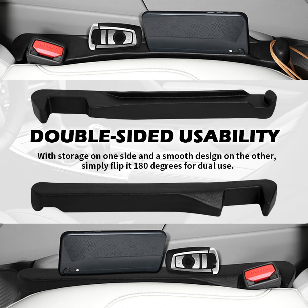 YGDMD 2PCS Car Seat Gap Filler Organizer 3 in 1 Car Seat Side Gap Filler with Hook for — view 5