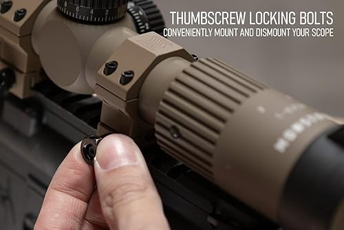 Miniatura 2 de Monstrum Anillos de precisión Picatinny  1.181 in de diámetro