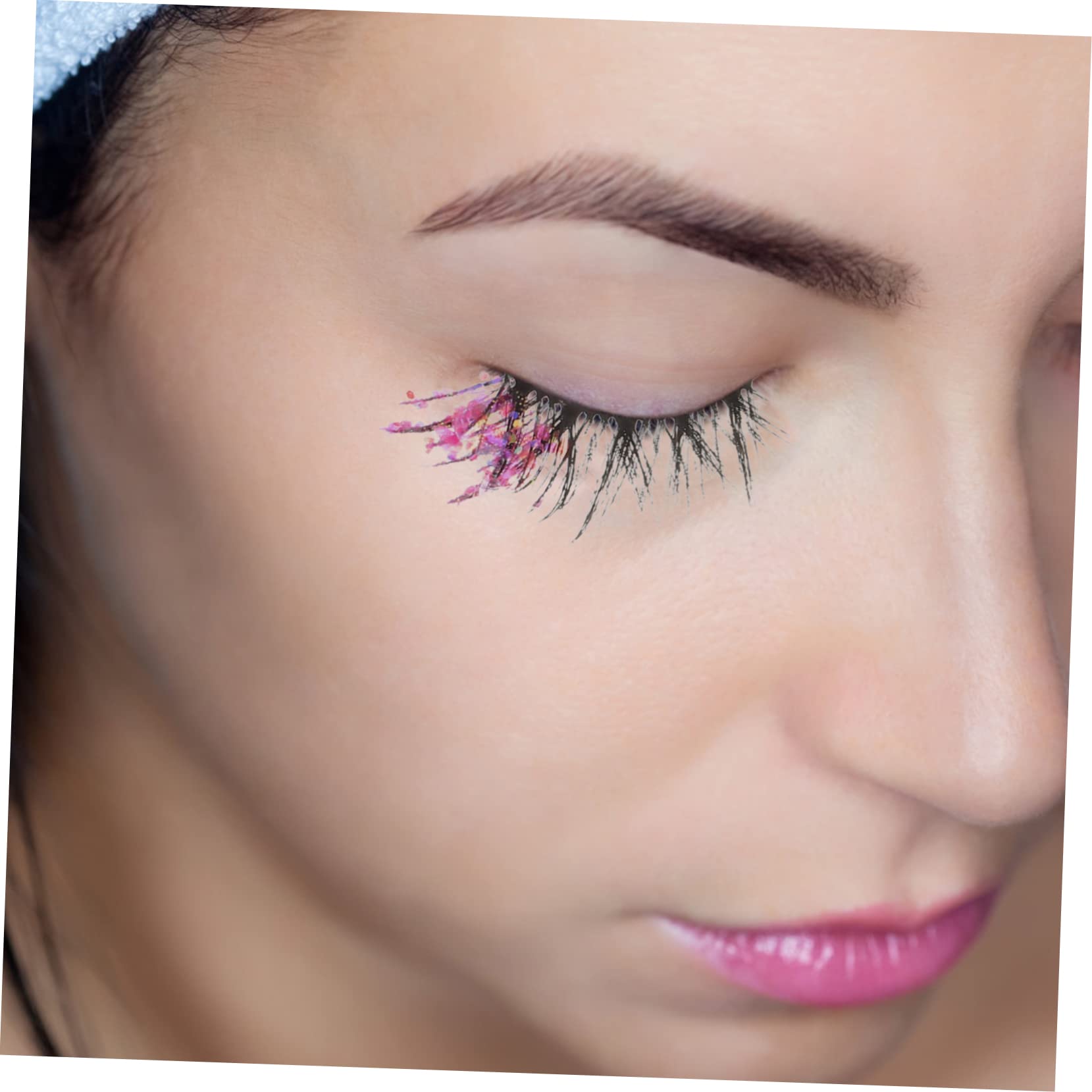 15pary Długich Wytwornych Rzęs z Brokatem Glitter Eyelashes Dla Kobiet i Dziewcząt Do Makijażu Cosplayowego i Codziennego Użytku