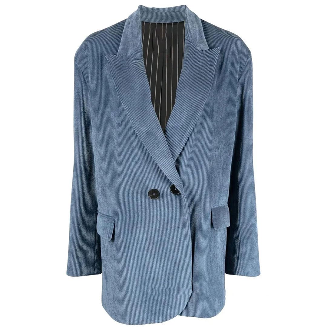 Giacca da lavoro da donna in velluto a coste, slim fit, business casual