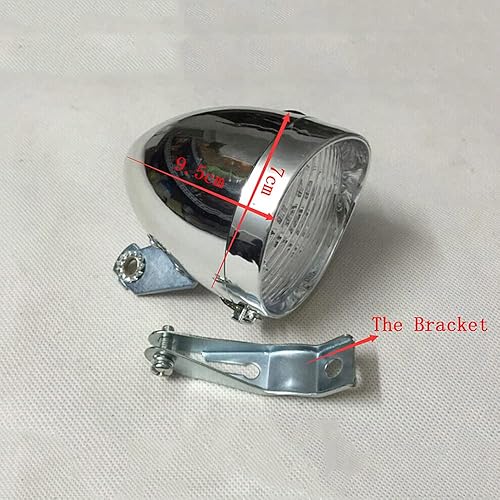 Miniatura 2 de Brillante con 3leds clásico ciclismo bicicleta faro retro faro delantero vintage bicicleta lámpara LED seguridad niebla noche cabeza accesorios con