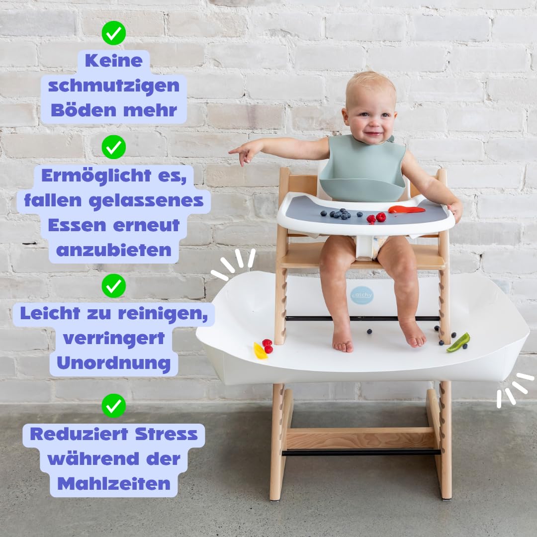 CATCHY Auffangschale Zubehör für Stokke Tripp Trapp Hochstuhl Food Catcher Krümel Kleckereien