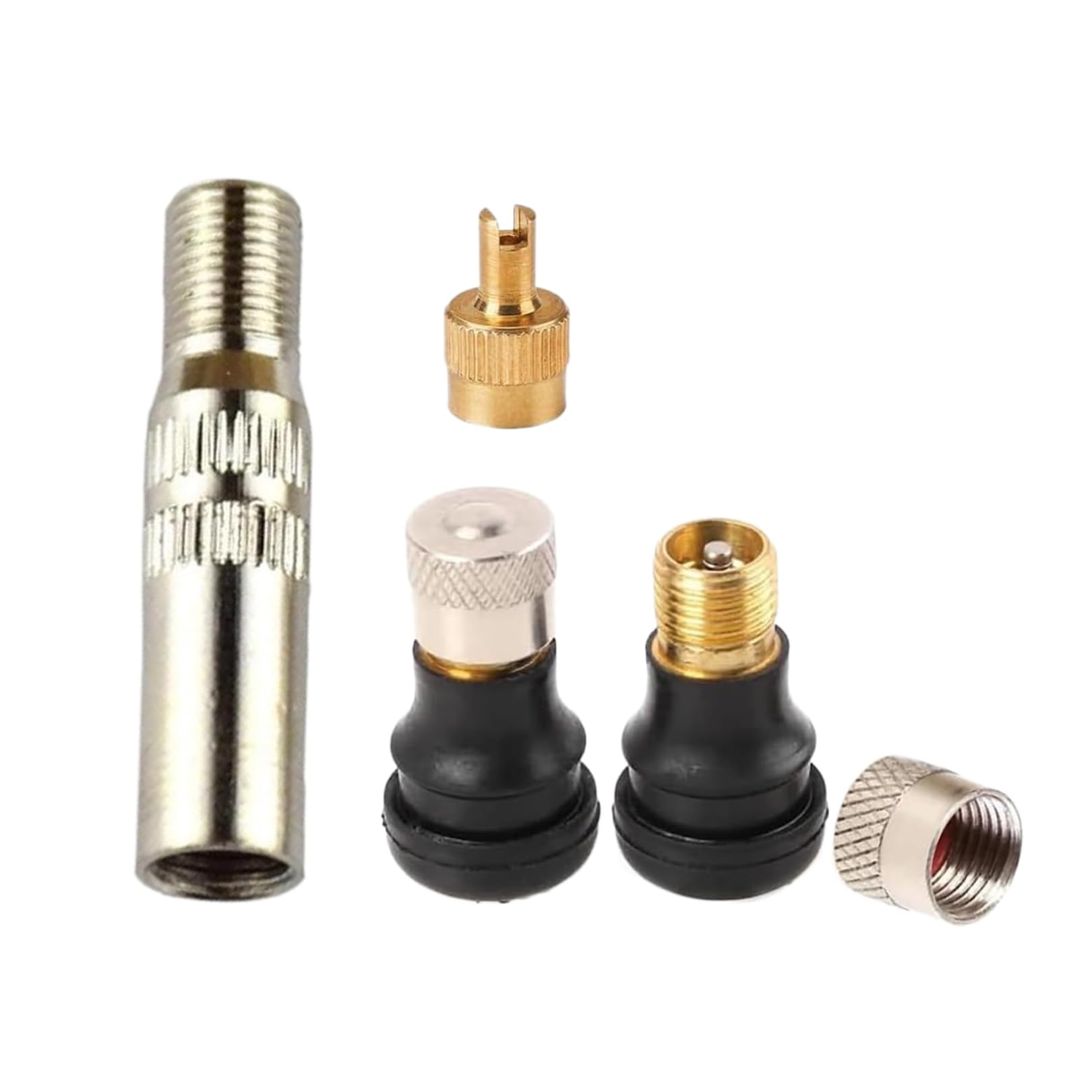 Adattatore Valvole Presta/Schrader Mobi Lock - Confezione 5 Pezzi + 10 Tappi, Ottone - Foto 11