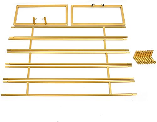 Miniatura 7 de Soporte hexagonal de metal para arco de boda de 8.2 pies, soporte de marco de arco de jardín, soporte de arco de fotografía para bodas, fiestas,