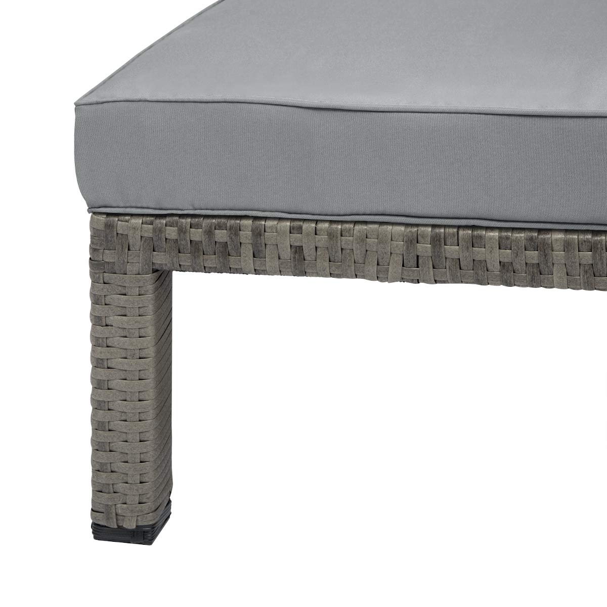 SVITA Peach Gartenliege Sonnenliege Polsterauflage Klappbar Polyrattan Grau