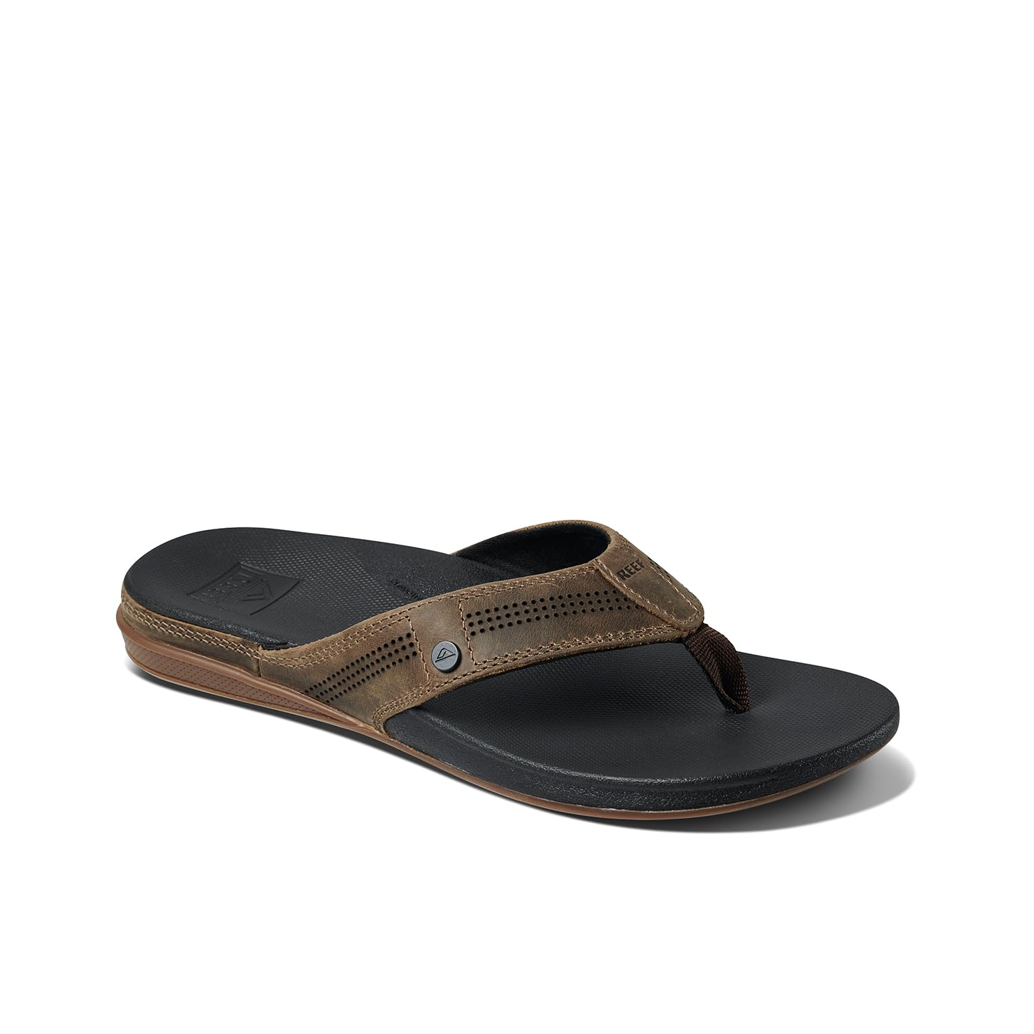 REEF Cushion Lux Men's Flip Flop, Ultra Soft Cushion Footbed, Full Grain  Leather Strap