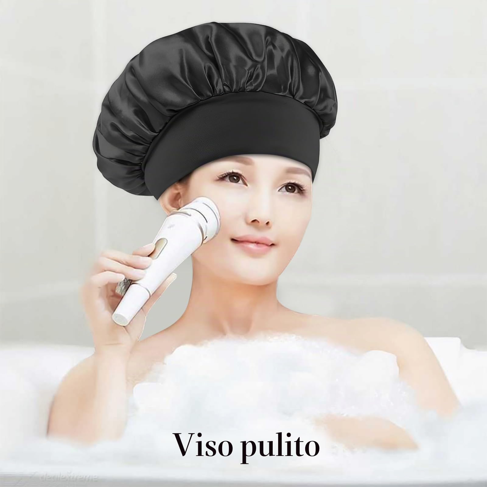 Cuffia in raso con elastici per capelli