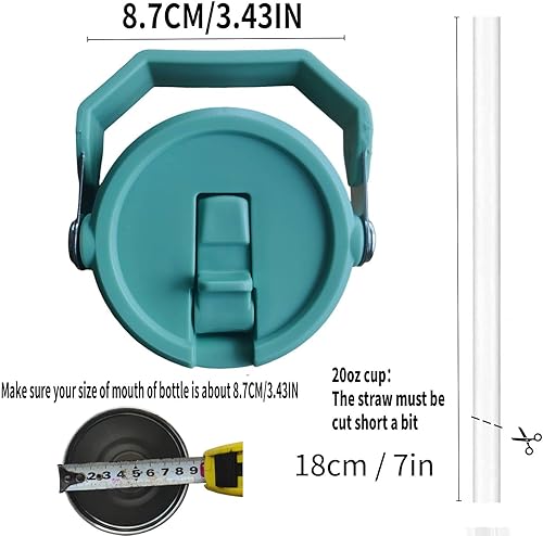 Miniatura 9 de 2 piezas de tapa de repuesto a prueba de fugas para vaso con pajita - Compatible con Stanley NUEVA VERSIÓN Iceflow Flip, Quencher H2.0 y Protour