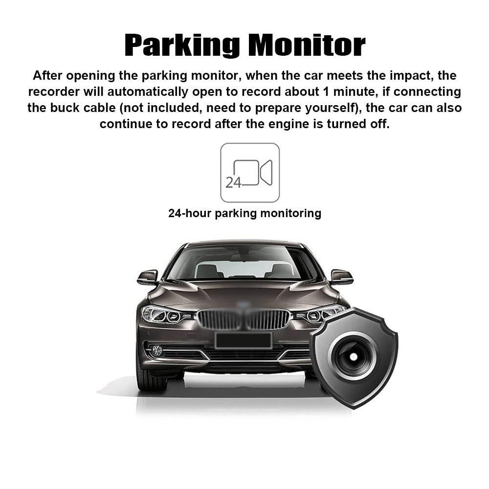 Shkalacar Rejestrator samochodowy 2 w 1 i dyfuzory 1080P WDR Dash Cam kamera samochodowa kamera na deskę rozdzielczą z noktowizorem 170° szeroki kąt