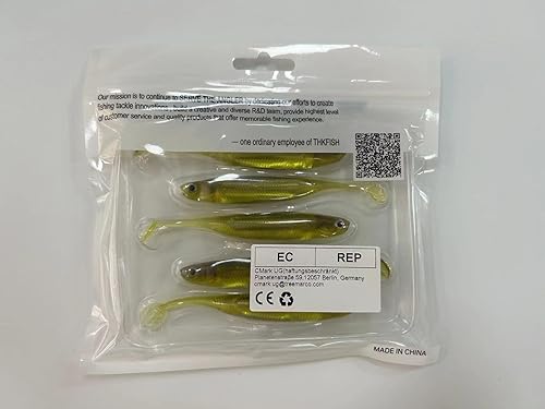 Miniatura 9 de QualyQualy Señuelo de plástico suave para la cola de la pala, para el sábalo, para el sábalo, para la cola de remo, para lubina, trucha, lucioperca,