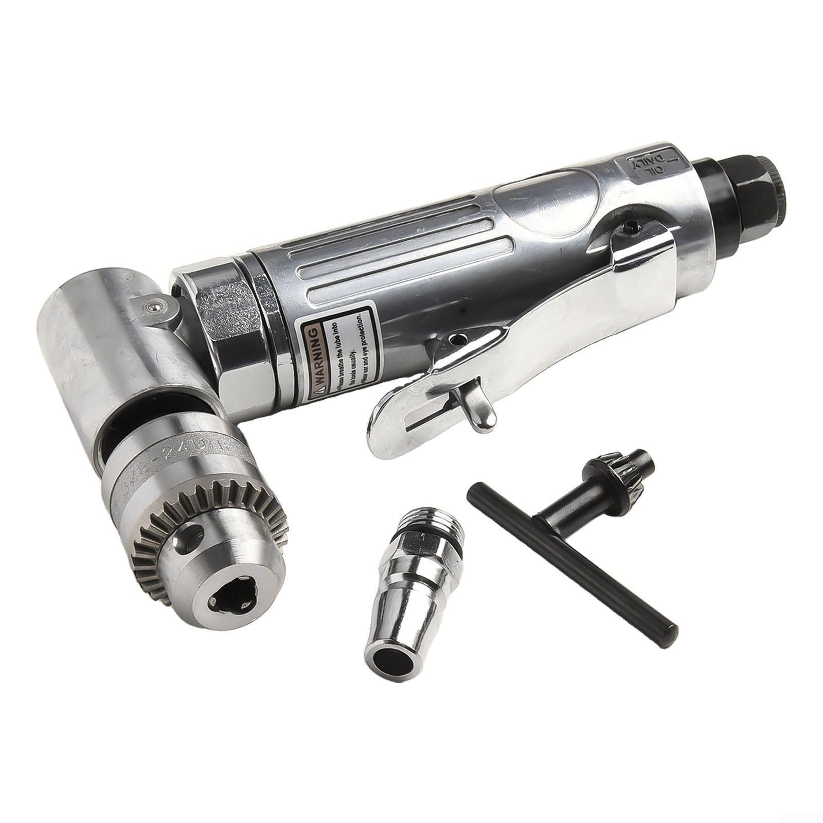 Eawfgtuw Perceuse pneumatique à angle droit coudé à 90 degrés mandrin 1/4 Outil pneumatique haute vitesse 15 000 tr/min pour atelier, applications à espace étroit, outil à air comprimé, équipement