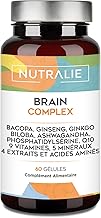 Brain Complex - Memory and Concentration - Bacopa Monnieri, Ginkgo Biloba, Choline, Ginseng, L-Tyrosine + Vitamins - Brain Complex 60 Capsules Nutralie