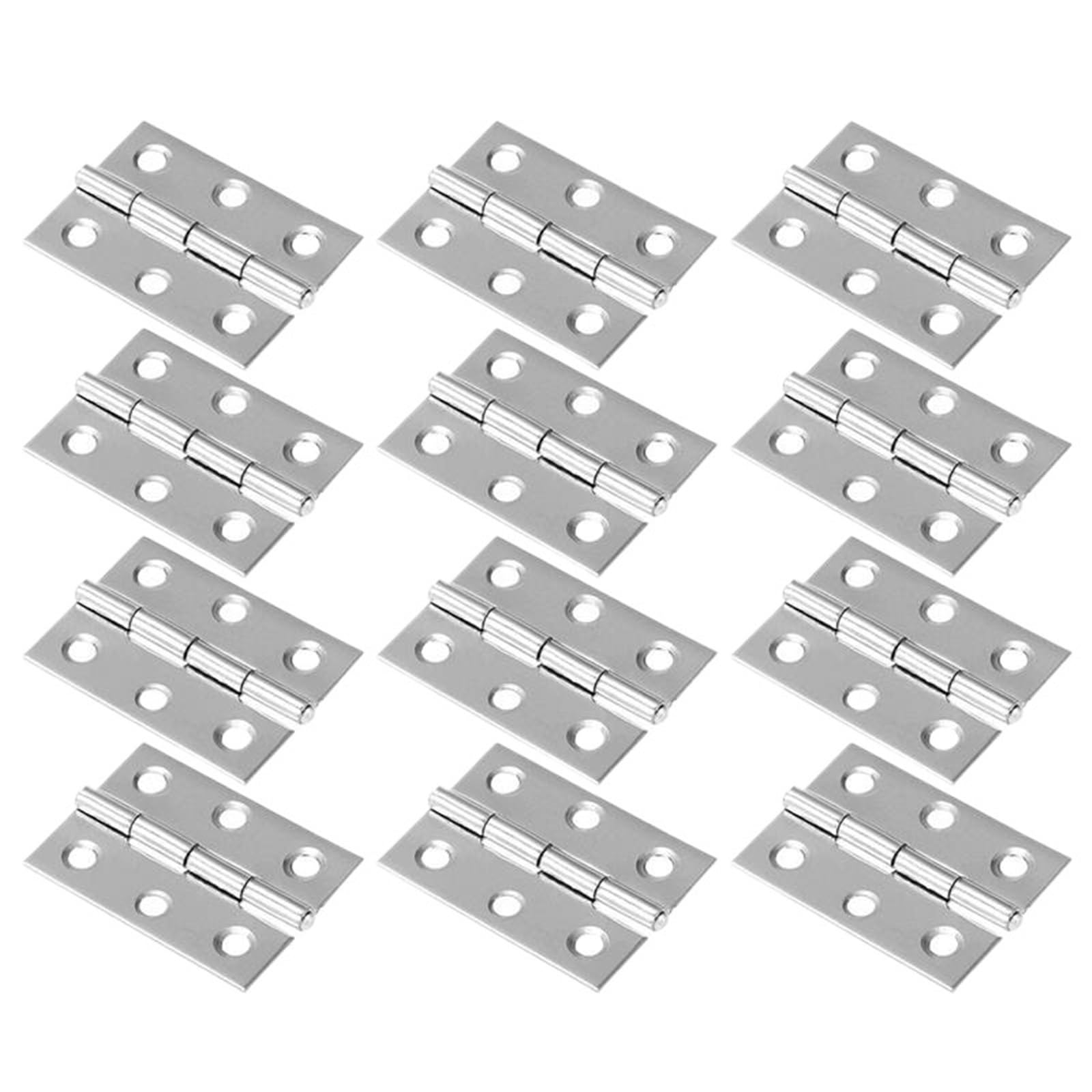 Wsqhao One Color 30Pcs Stainless Steel Hinge 2 Inch Slot Bearing Thickened Mute Sub-Door Hinges Satin Nickel Cabinet For Door