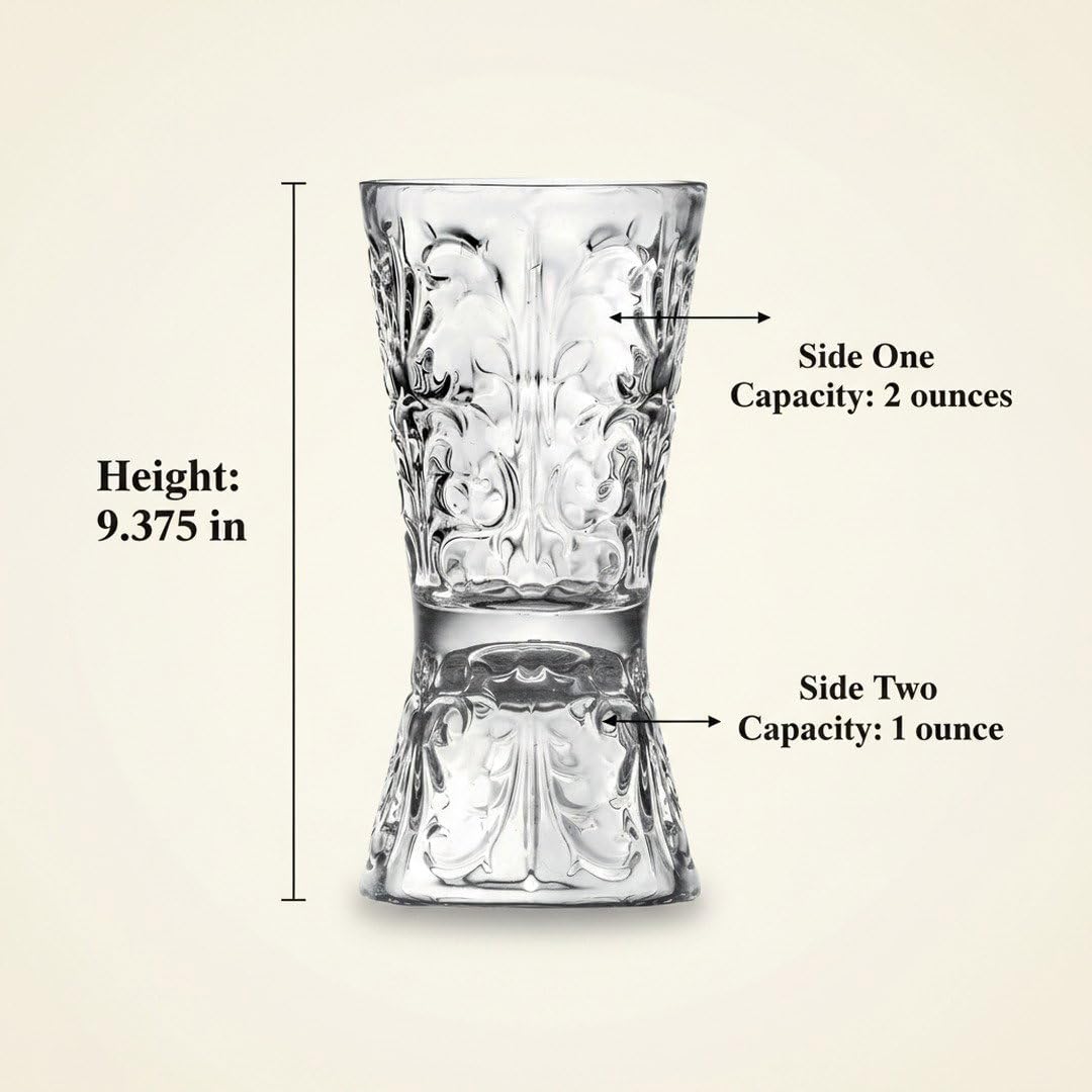 1930s Paris Crystal Double-Sided Cocktail Jigger (Gift Box) — Amazon image 3